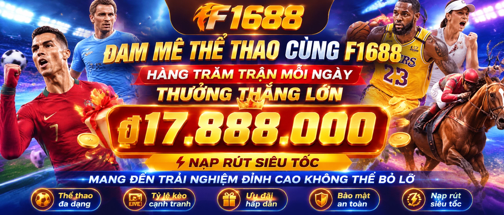 Giao diện thể thao và dữ liệu trận đấu F1688